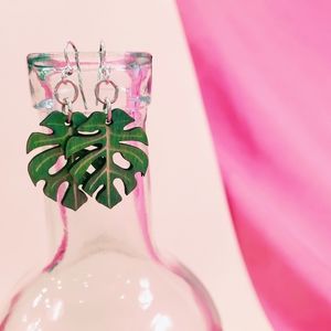 Philodendron Leaf Earrings